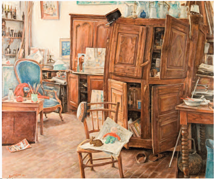 Les armoires, peinture de Victorin Galière
